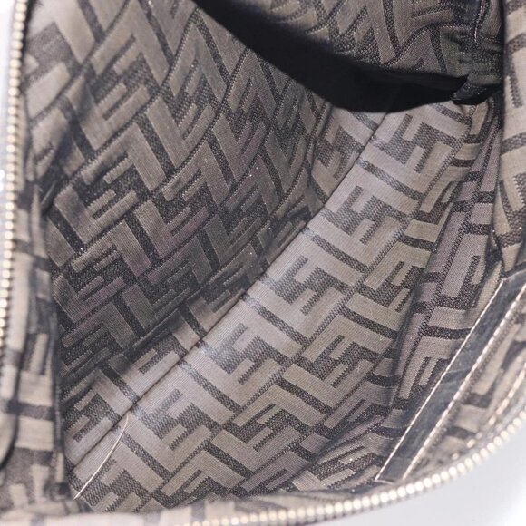 FENDI Zucca Canvas Pouch Black Brown Auth ep9276 - Picture 10 of 15